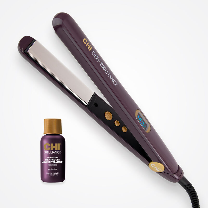 Brilliance 1 Inch Black Titanium Hairstyling Iron, , large image number null